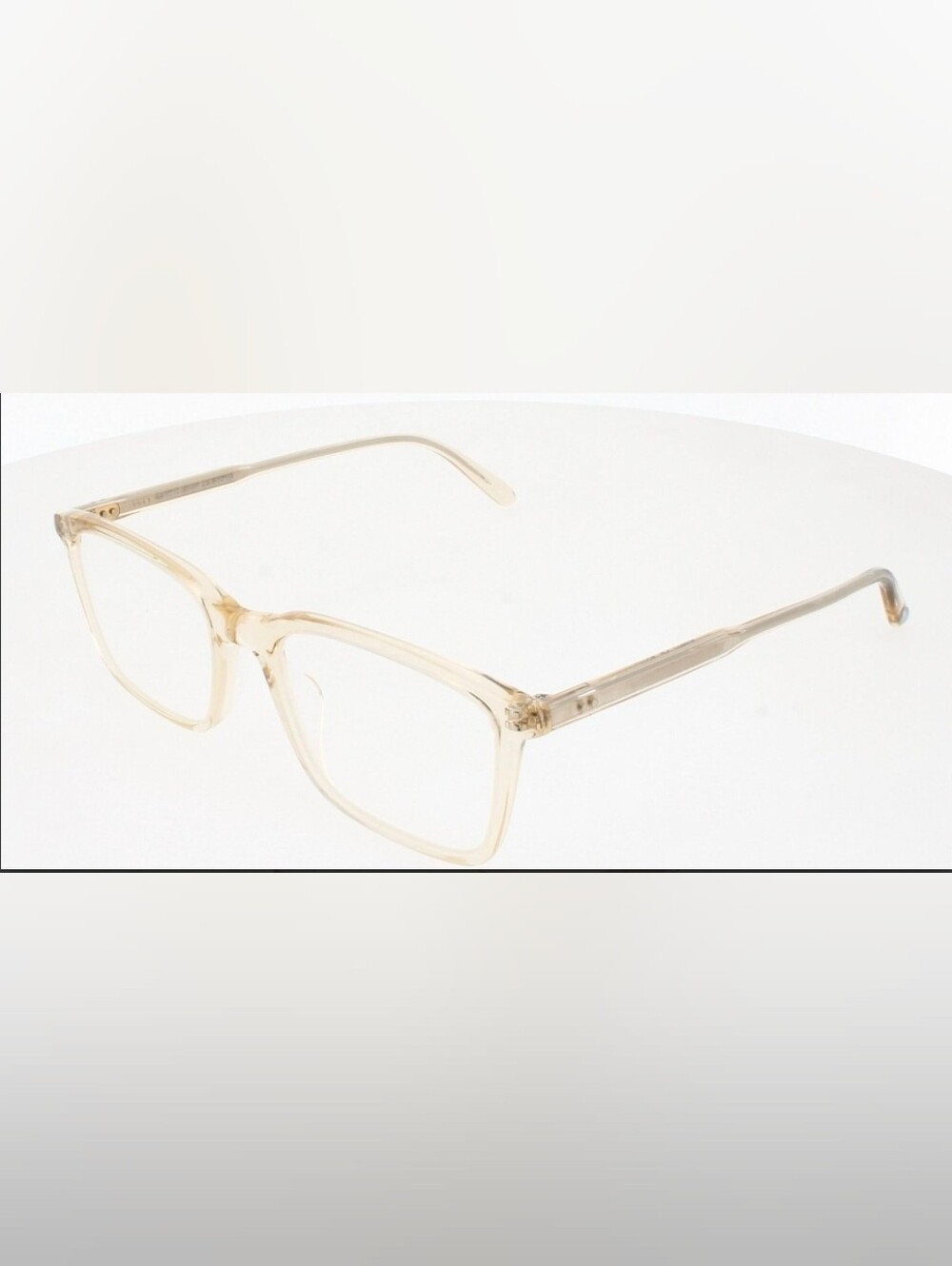 Garrett Leight Glasses Clear Champagne Square $150 NWT